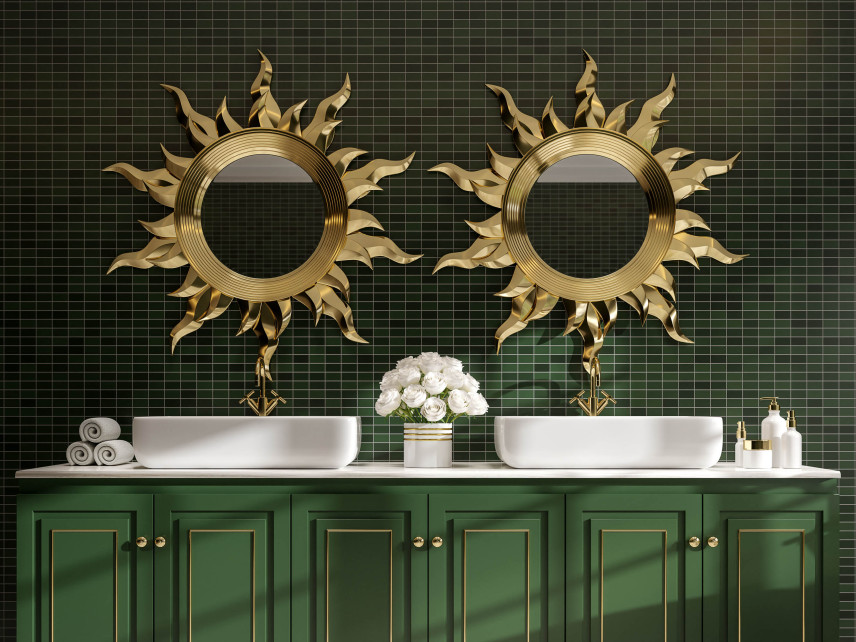 Wie dekoriert man einen Spiegel an der Wand, einen Badezimmerspiegel, einen Flurspiegel?