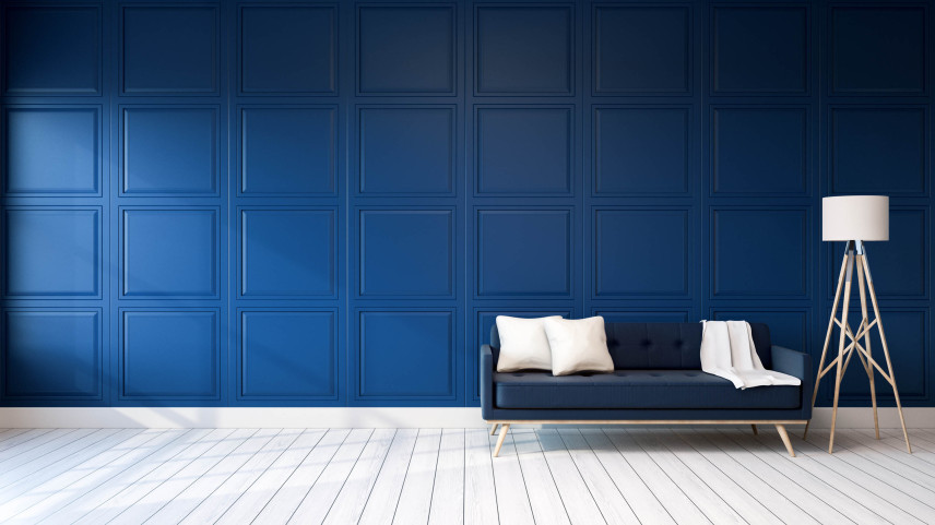 Welche Farbe passt gut zu einer marineblauen Wand?