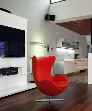 Designer-Wohnzimmer mit TV