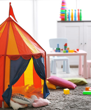 Ein Zelt im Kinderzimmer