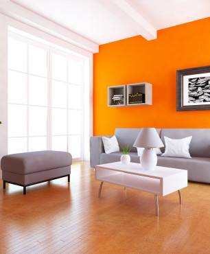 Orange Wandgestaltung