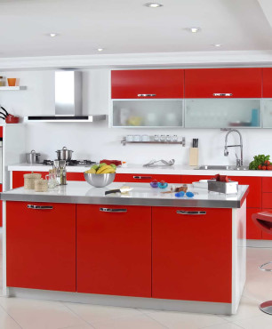 Küche in Rot