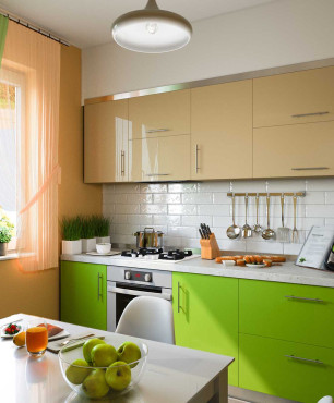 Küche in Grün