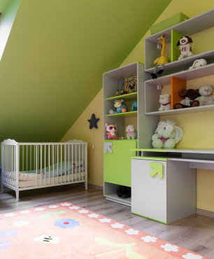 Grünes Zimmer für Kleinkinder und Säuglinge