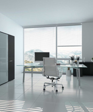 Modernes, minimalistisches Heimbüro