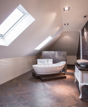 Badezimmer im Glamour-Stil